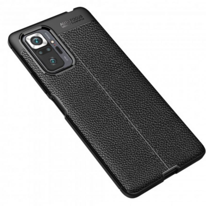 Case Xiaomi Redmi Note 10 Pro Nahkaefekti Litsi Kaksinkertainen Linja
