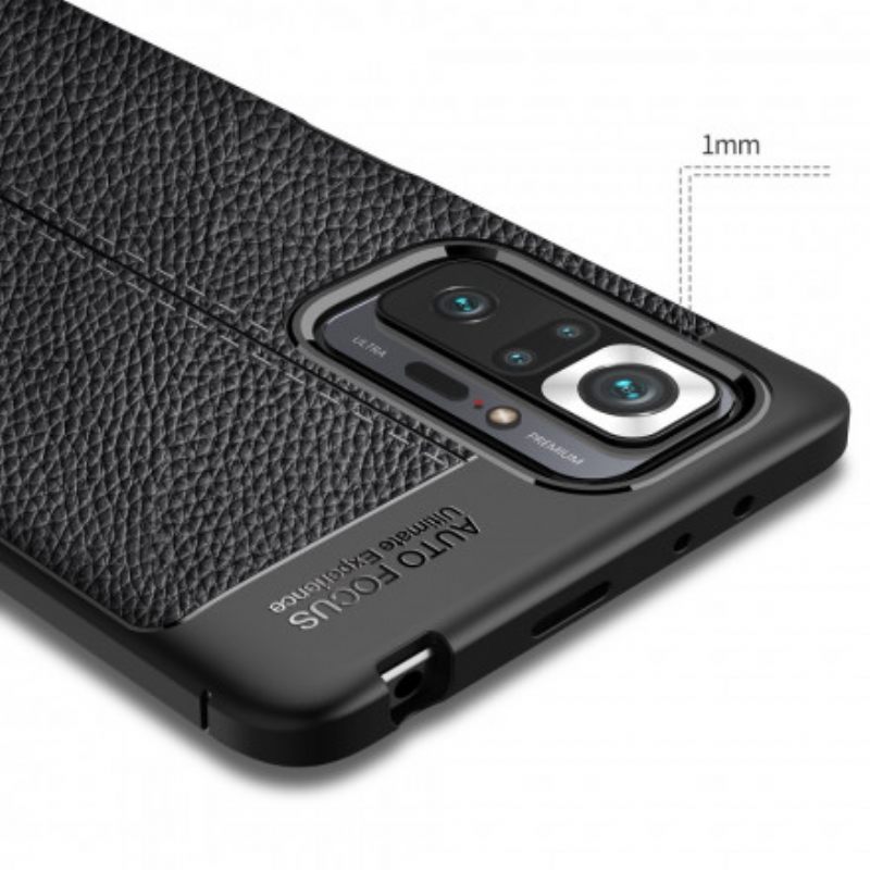 Case Xiaomi Redmi Note 10 Pro Nahkaefekti Litsi Kaksinkertainen Linja