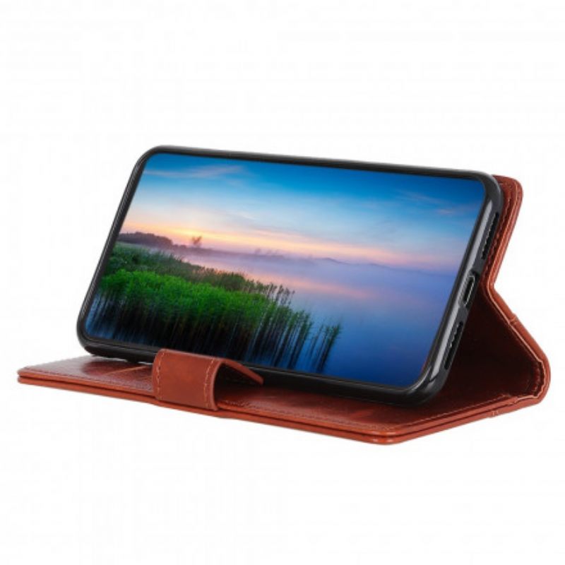 Flip Case Xiaomi Redmi Note 10 Pro Style Nappan Nahkaiset Vintage-niitit