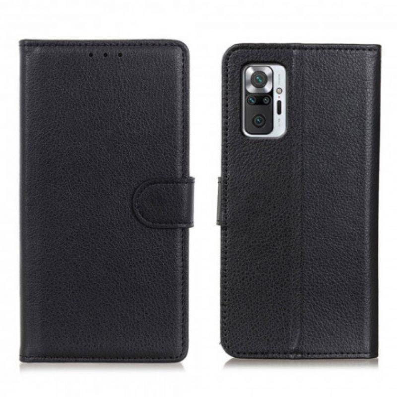 Kotelot Xiaomi Redmi Note 10 Pro Premium Litchi Leather Effect