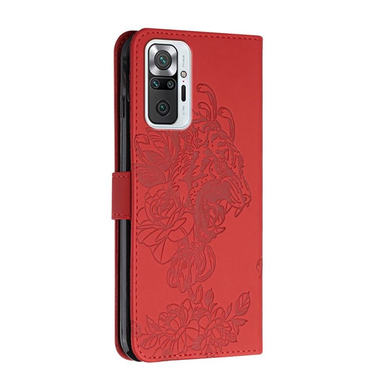 Kotelot Xiaomi Redmi Note 10 Pro Suojaketju Kuori Tiger Baroque Strap