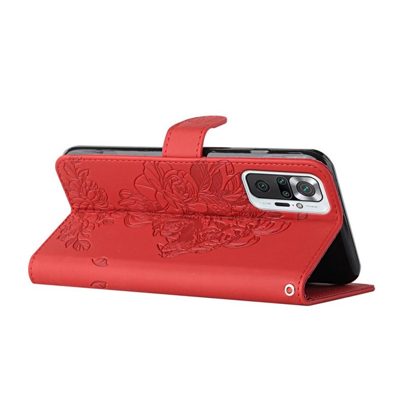 Kotelot Xiaomi Redmi Note 10 Pro Suojaketju Kuori Tiger Baroque Strap