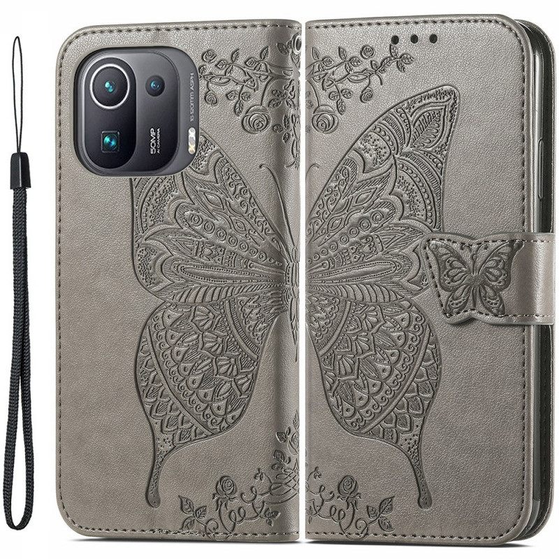 Flip Case Xiaomi Mi 11 Pro Half Butterflies