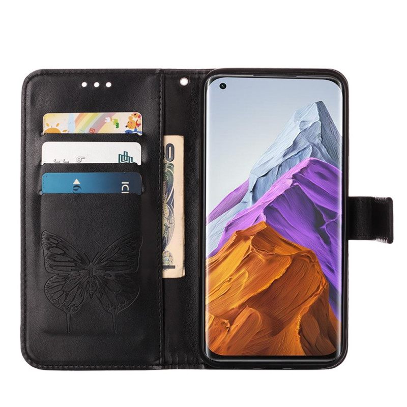 Kotelot Xiaomi Mi 11 Pro Butterfly Design Kaulanauhalla