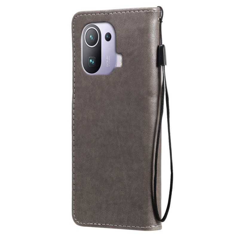 Kotelot Xiaomi Mi 11 Pro Suojaketju Kuori Kissa Ja Mehiläinen Kaulanauhassa
