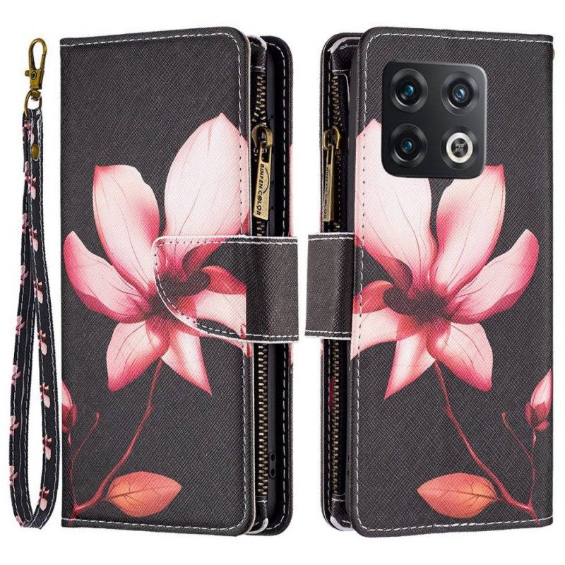 Flip Case OnePlus 10 Pro 5G Flower Vetoketjullinen Tasku