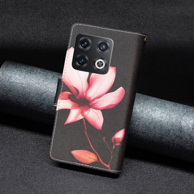 Flip Case OnePlus 10 Pro 5G Flower Vetoketjullinen Tasku