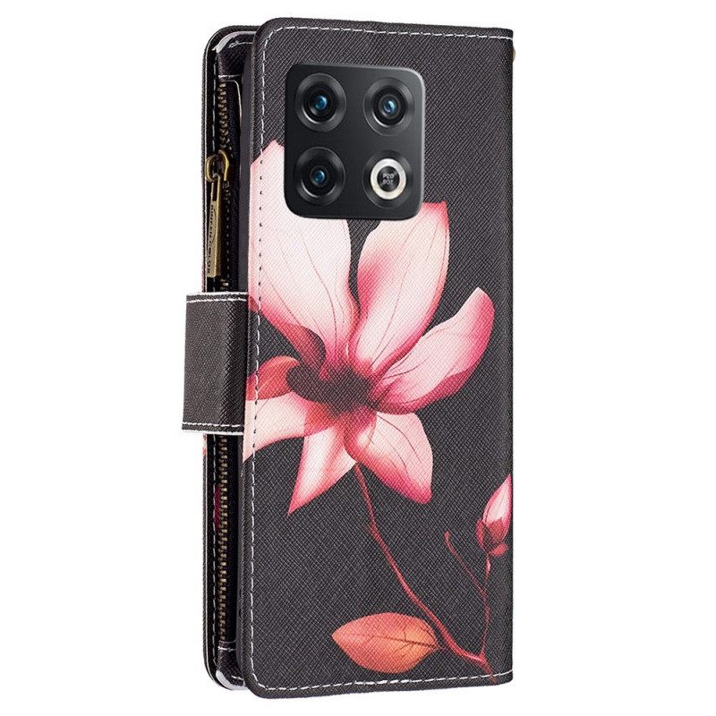 Flip Case OnePlus 10 Pro 5G Flower Vetoketjullinen Tasku