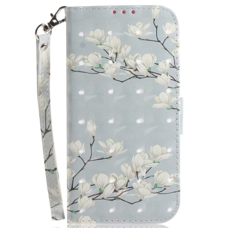 Flip Case OnePlus 10 Pro 5G Suojaketju Kuori Strap Branches