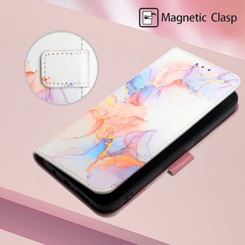 Flip Case OnePlus 10 Pro 5G Suojaketju Kuori Strip Marble