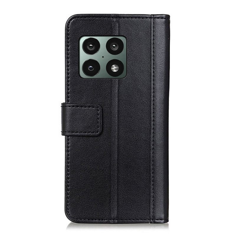 Flip Case OnePlus 10 Pro 5G Värillinen Versio Nahkaefekti