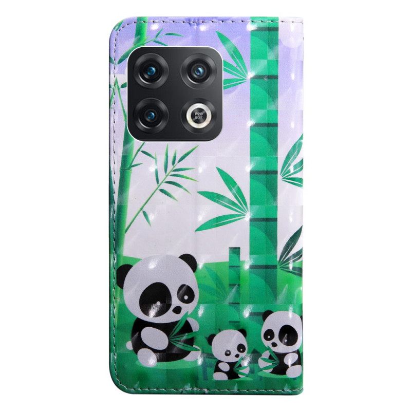 Kotelot OnePlus 10 Pro 5G Suojaketju Kuori Pandas Lanyardissa