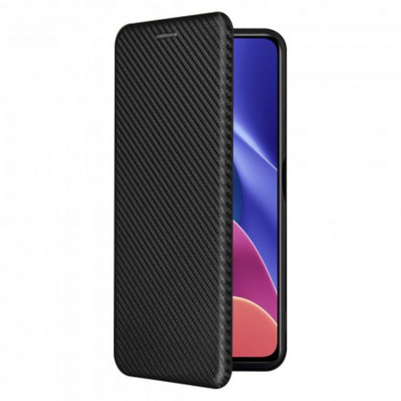 Puhelinkuoret Xiaomi Mi 11i 5G / Poco F3 Kotelot Flip Hiilikuitu Tukirenkaalla