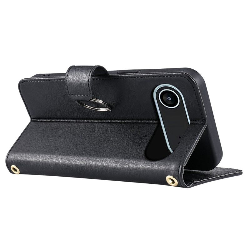 Kotelot iPhone Air Tikattu Lompakko Kaulanauhalla Ja Olkahihnalla Suojakuori