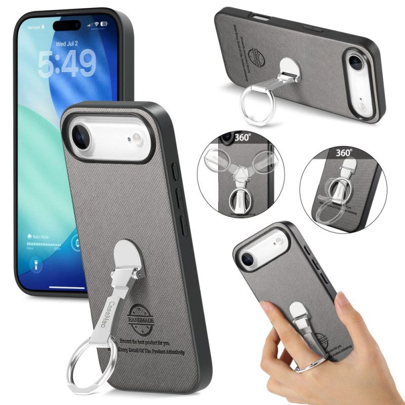 Kuori iPhone Air Taittuvalla Jalustalla Ja Twill-kuvioinnilla Suojakuori