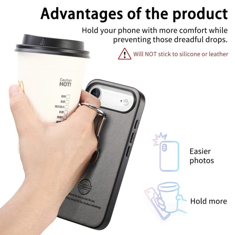 Kuori iPhone Air Taittuvalla Jalustalla Ja Twill-kuvioinnilla Suojakuori