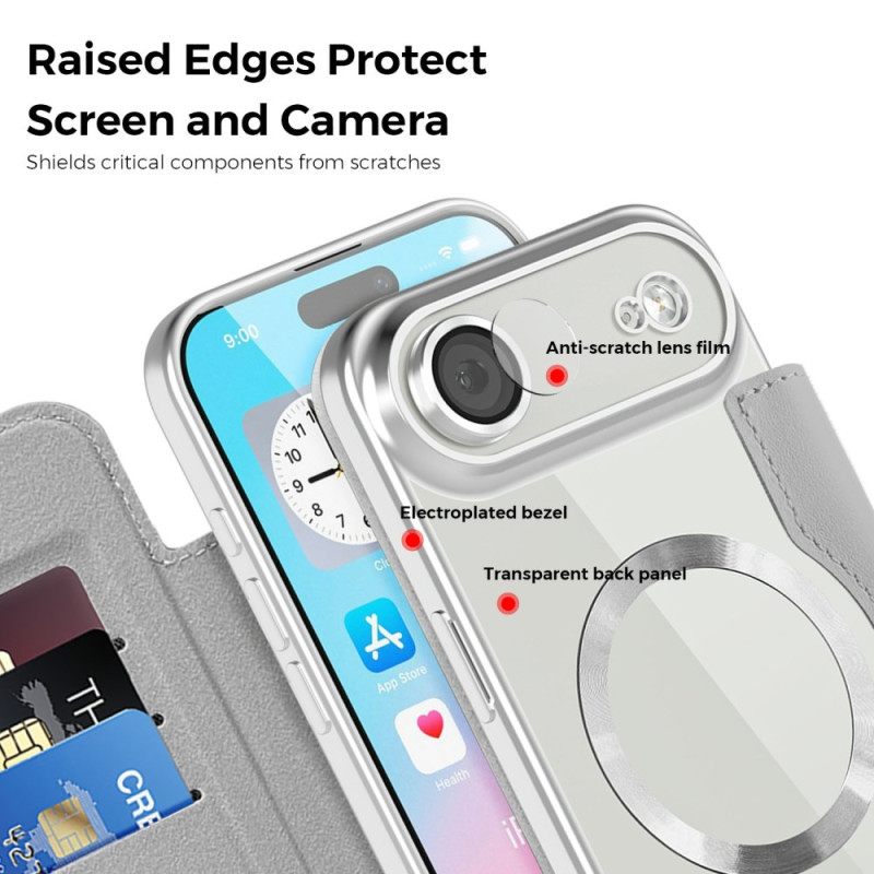 Nahkakotelo iPhone Air Puhelinkuoret Magsafe-yhteensopiva Tikattu