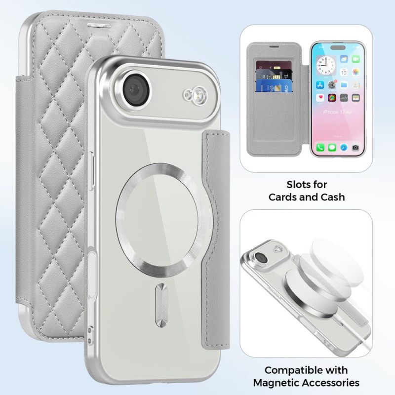 Nahkakotelo iPhone Air Puhelinkuoret Magsafe-yhteensopiva Tikattu