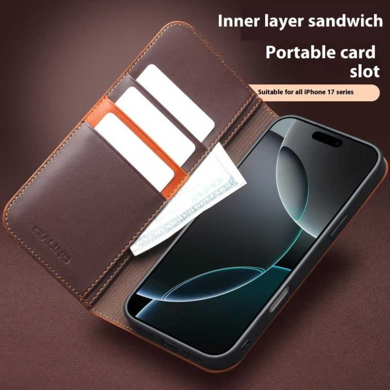 Nahkakotelo iPhone Air Qialino-nahka