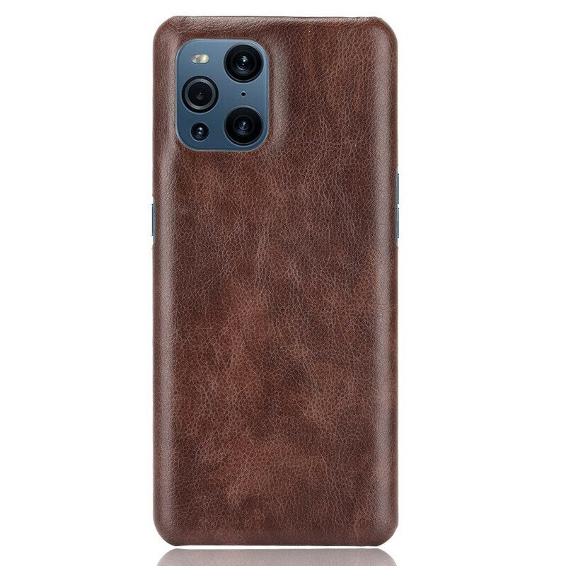 Kuori Oppo Find X3 / X3 Pro Litchin Nahkaefekti