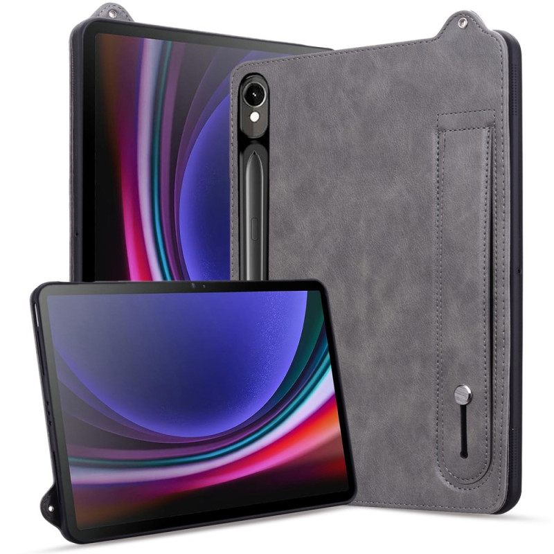Case Samsung Galaxy Tab S10 Fe Puhelinkuoret Nahkaefekti Hihnalla