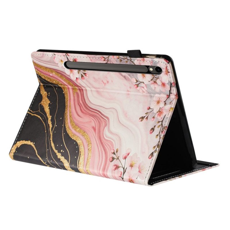 Kotelot Samsung Galaxy Tab S10 Fe Marmorikukkakuvio Suojakuori
