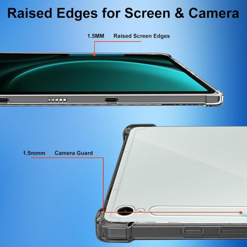Kuori Samsung Galaxy Tab S10 Fe Läpinäkyvä Kahdella Karkaistulla Lasilla Varustetulla Näytönsuojalla