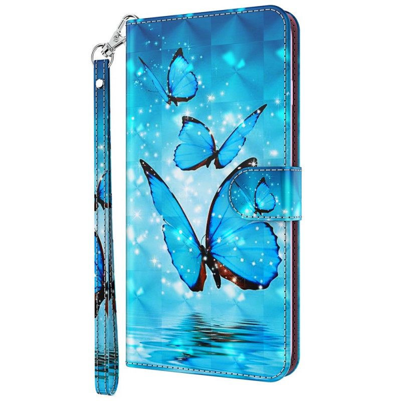 Kotelot OnePlus Nord 2 5G Flying Blue Butterflies