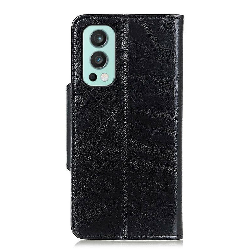 Kotelot OnePlus Nord 2 5G Tekonahkapatenttipainike