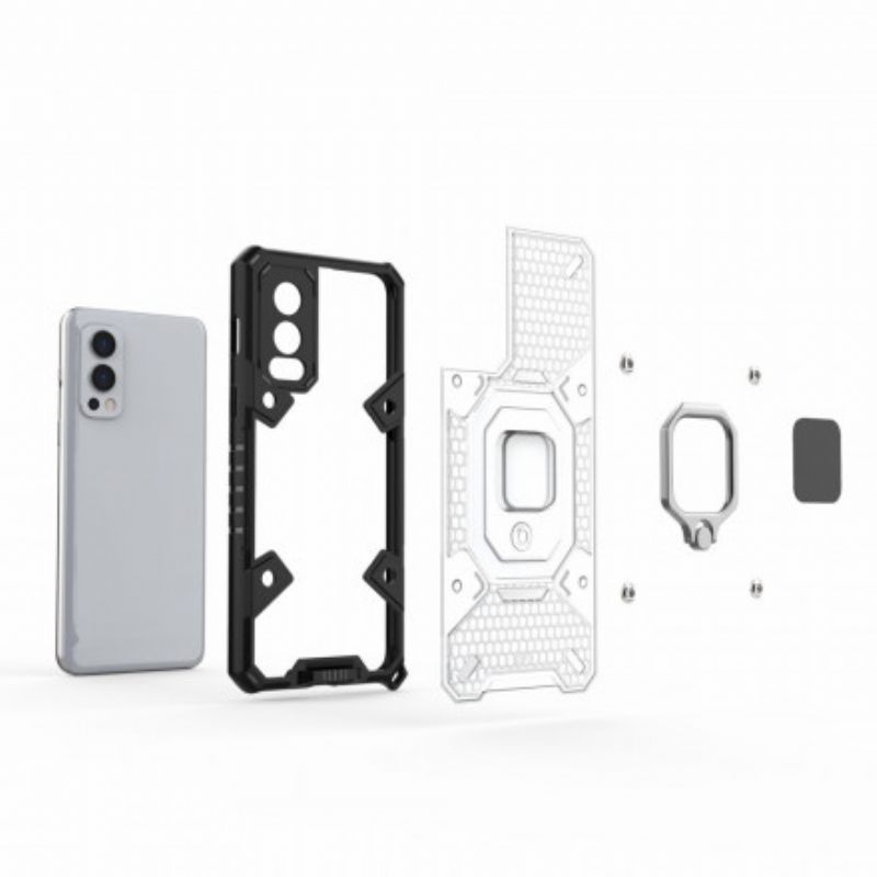 Kuori OnePlus Nord 2 5G Honeycomb Renkaalla