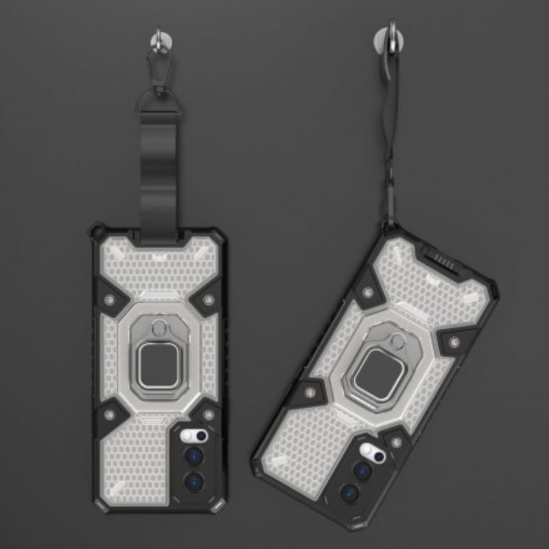 Kuori OnePlus Nord 2 5G Honeycomb Renkaalla