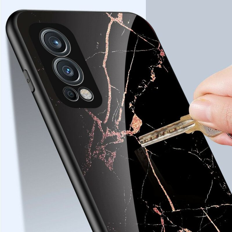 Kuori OnePlus Nord 2 5G Tempered Glass Marble Colors