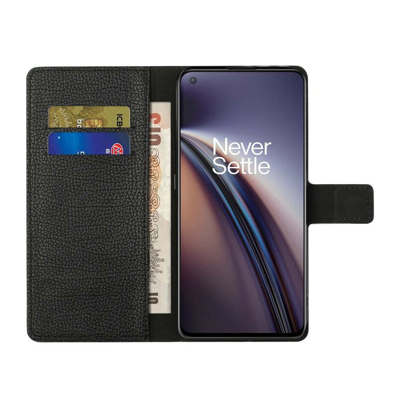 Nahkakotelo OnePlus Nord 2 5G Litchi Grain Leather Effect