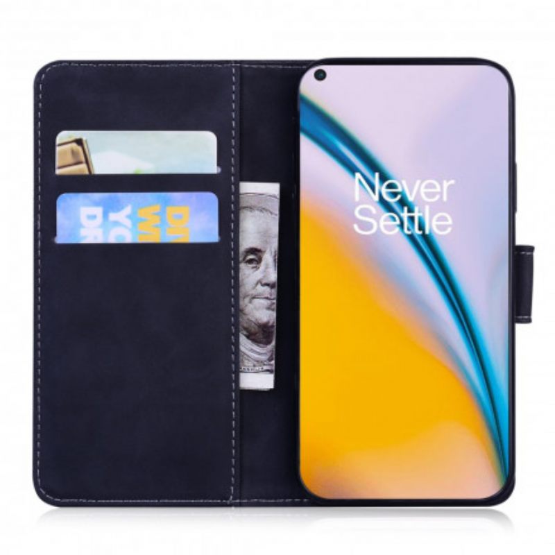 Nahkakotelo OnePlus Nord 2 5G Tiger Face Print