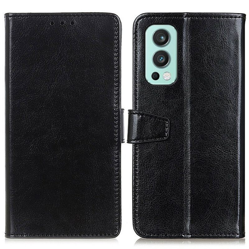 Nahkakotelo OnePlus Nord 2 5G Yksinkertainen Kiiltävä Nahkaefekti
