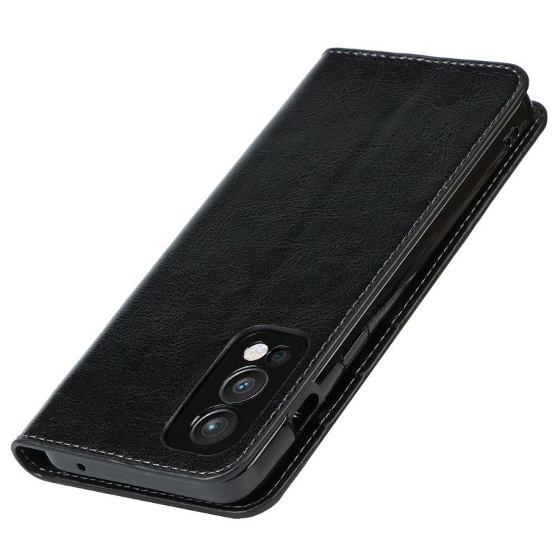 Puhelinkuoret OnePlus Nord 2 5G Kotelot Flip Aitoa Nahkaa