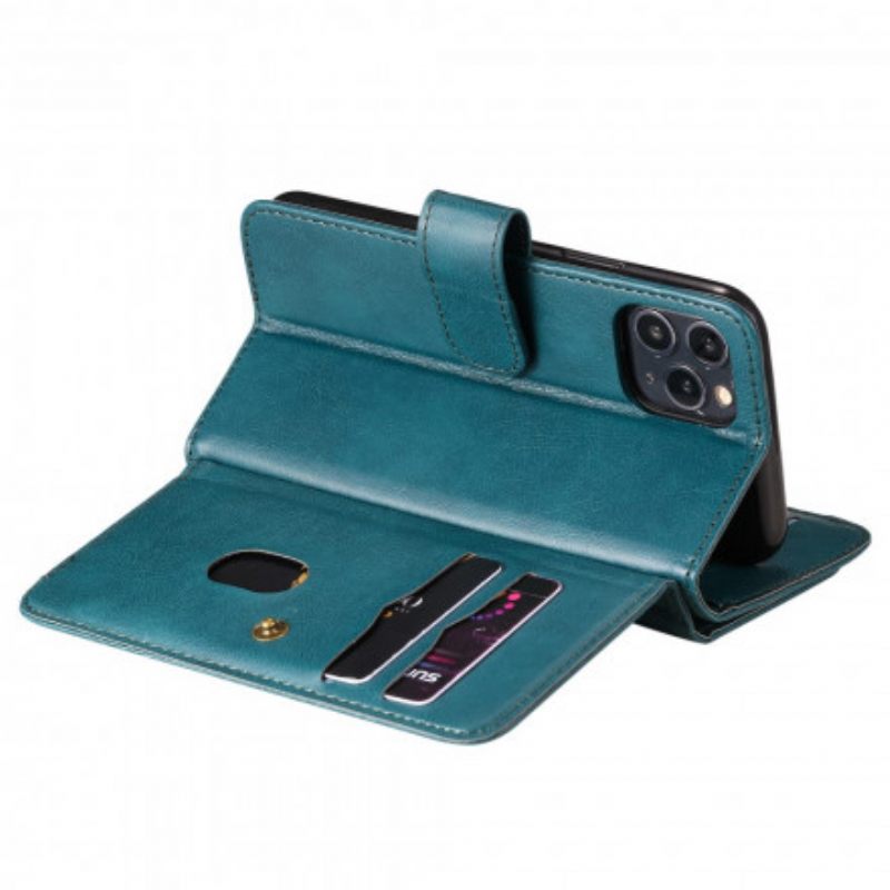 Nahkakotelo iPhone 11 Pro Monitoiminen 10 Kortin Pidike