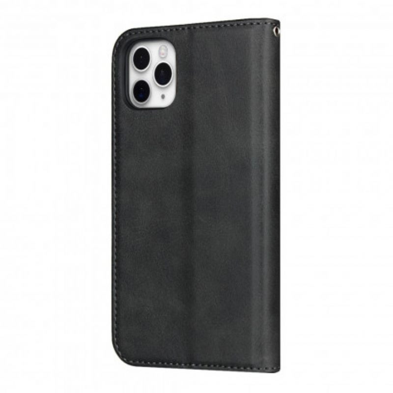 Puhelinkuoret iPhone 11 Pro Kotelot Flip Kaksisävyinen Nahkaefekti Hihnalla