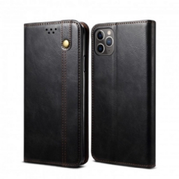 Puhelinkuoret iPhone 11 Pro Kotelot Flip Vahattu Keinonahka