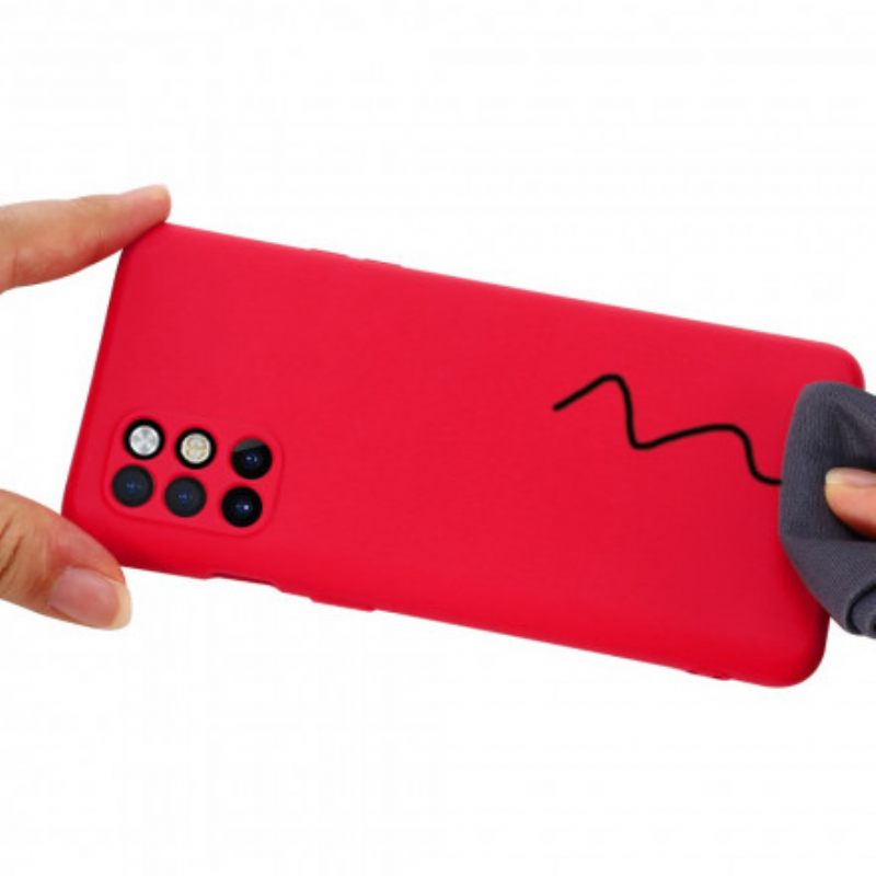 Kuori OnePlus 8T Nestemäinen Silikoni Kaulanauhalla