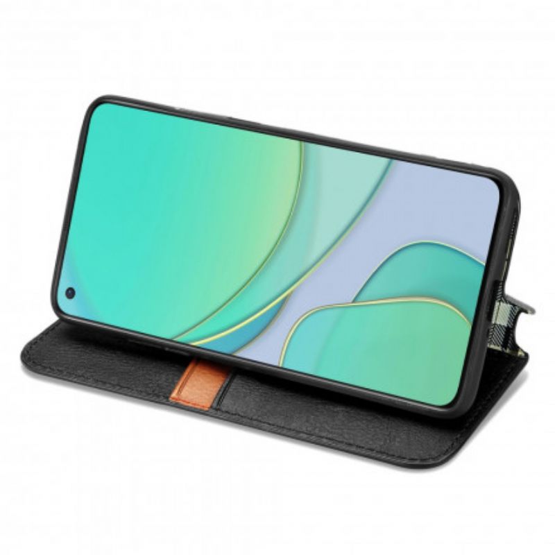 Puhelinkuoret OnePlus 8T Kotelot Flip Diamond Texture Leather Effect