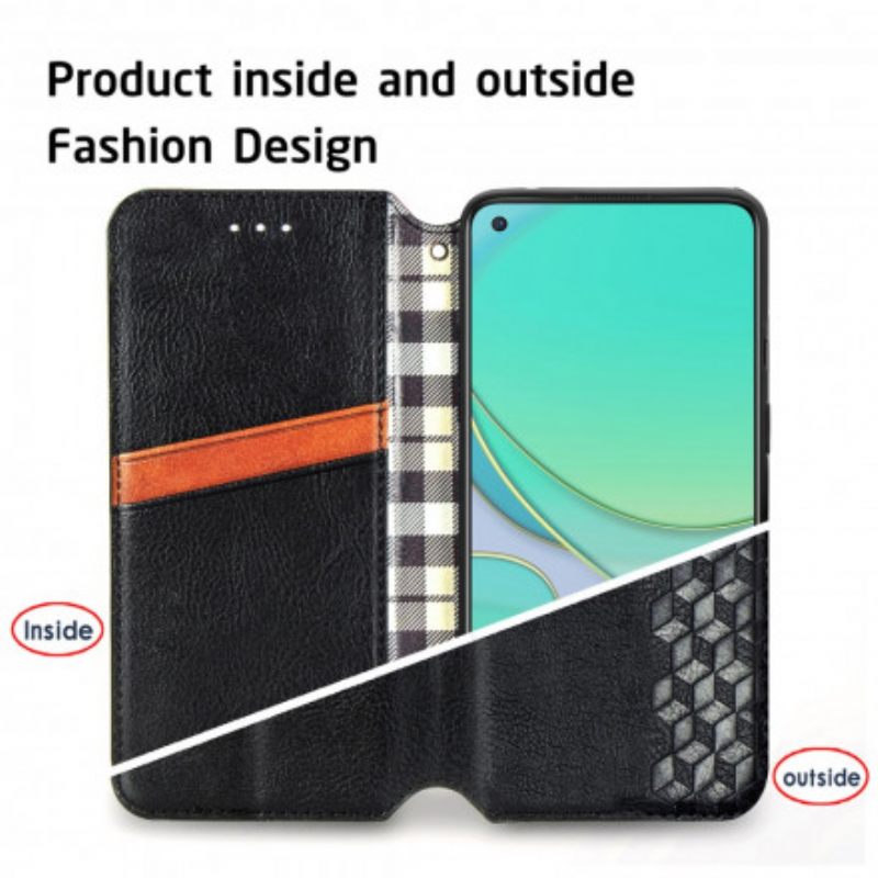 Puhelinkuoret OnePlus 8T Kotelot Flip Diamond Texture Leather Effect