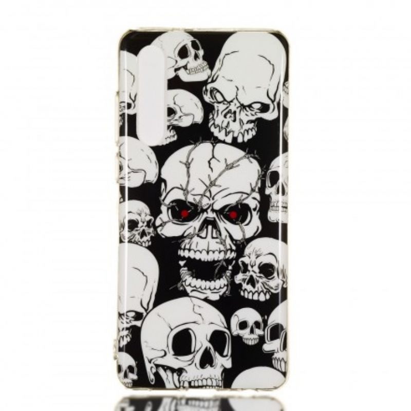 Case Huawei P30 Varoitus Fluoresoivat Pääkallot