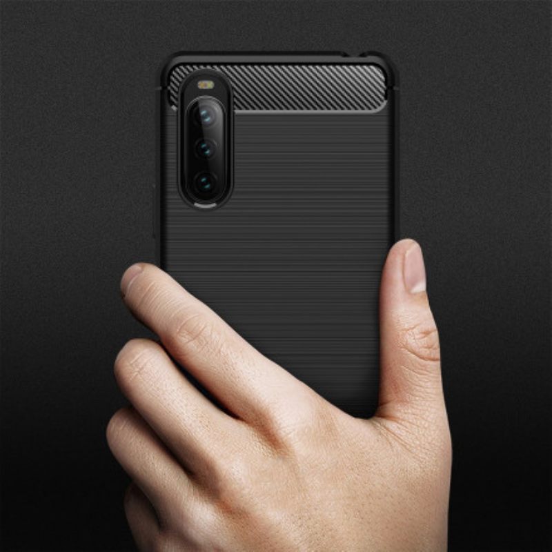 Kuori Sony Xperia 10 III Harjattu Hiilikuitu