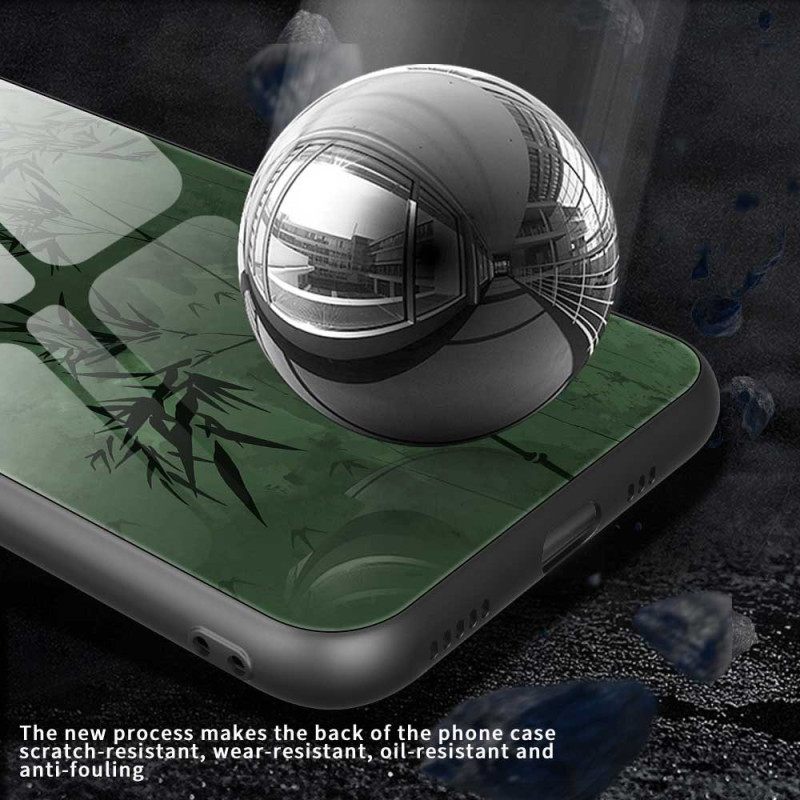 Case iPhone 17 Pro Max Puhelinkuoret Karkaistusta Lasista Valmistettu Kukkakuvio Mustekuvio