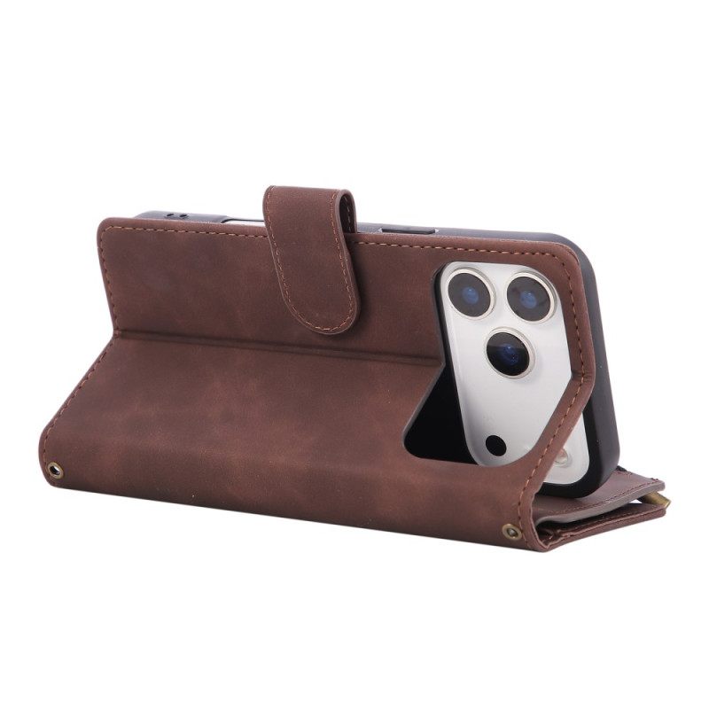 Kotelot iPhone 17 Pro Max Mokkanahkamainen Lompakko Suojakuori