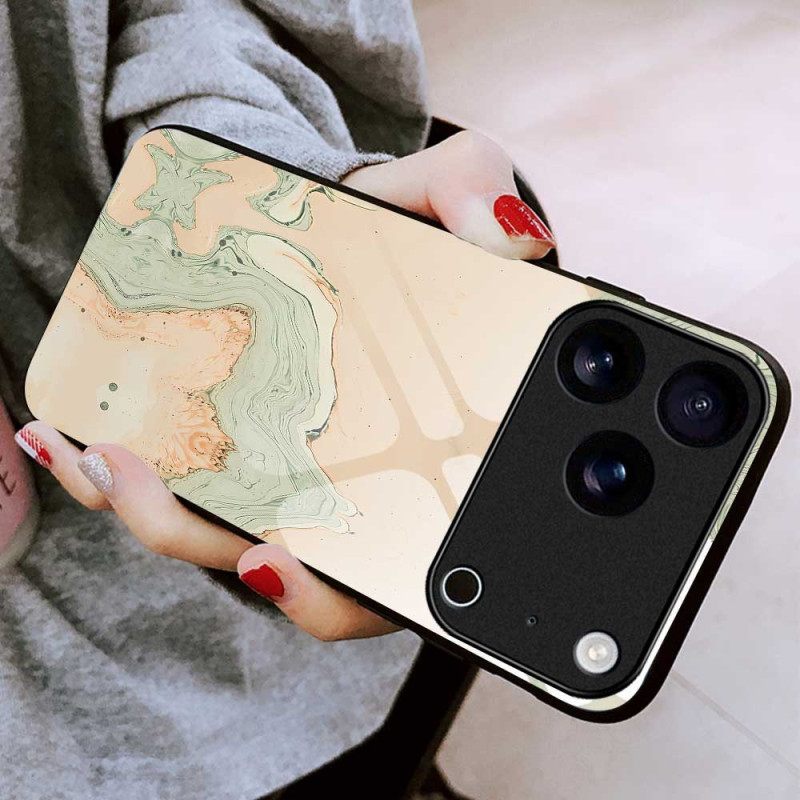 Kuori iPhone 17 Pro Max Karkaistusta Lasista Maalattu Kuvio