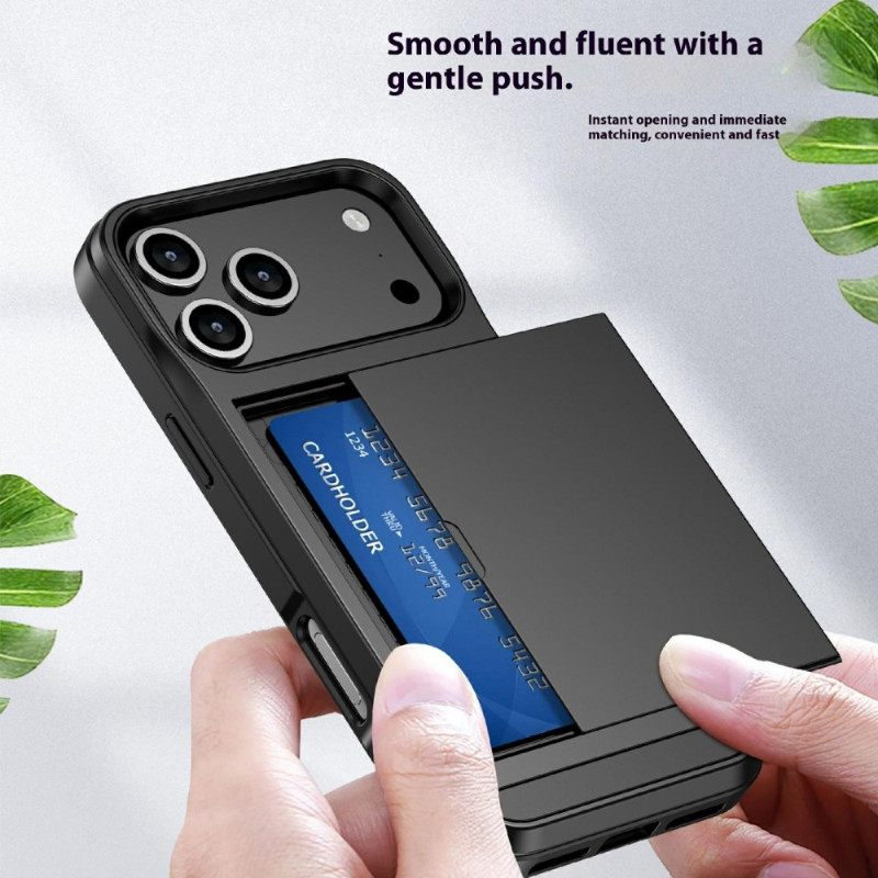 Kuori iPhone 17 Pro Max Liukuva Korttikotelo