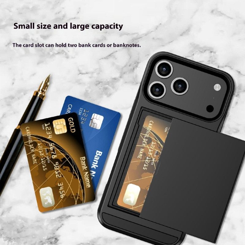 Kuori iPhone 17 Pro Max Liukuva Korttikotelo