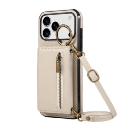 Kuori iPhone 17 Pro Max Lompakko Ja Olkahihna